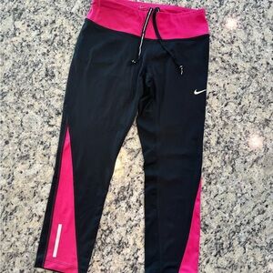 Nike Women’s Black & Pink Dri-Fit Workout Leggings Yoga Pants Size XS